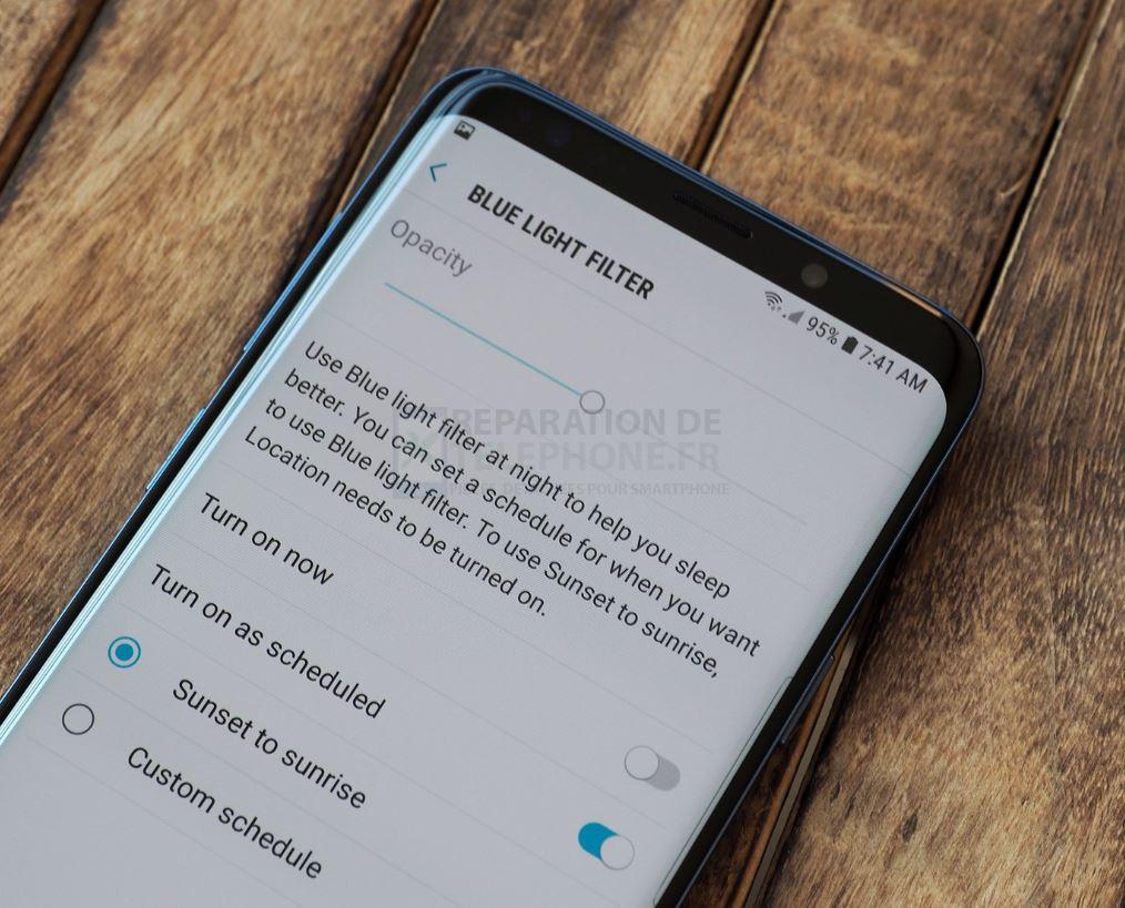 Comment activer le mode nuit sur le Galaxy S9 ?