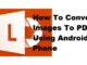 Comment convertir des images en PDF à l'aide d'un téléphone Android