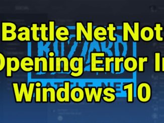 Erreur de Battle Net ne s'ouvrant pas dans Windows 10